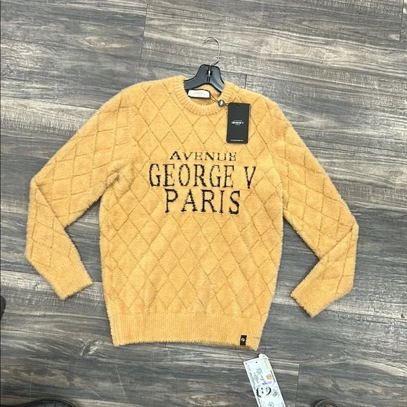 100% Authentic George V of Paris Designer 🧑‍🎨 Men's Tan Sweater - Picture 3 of 3